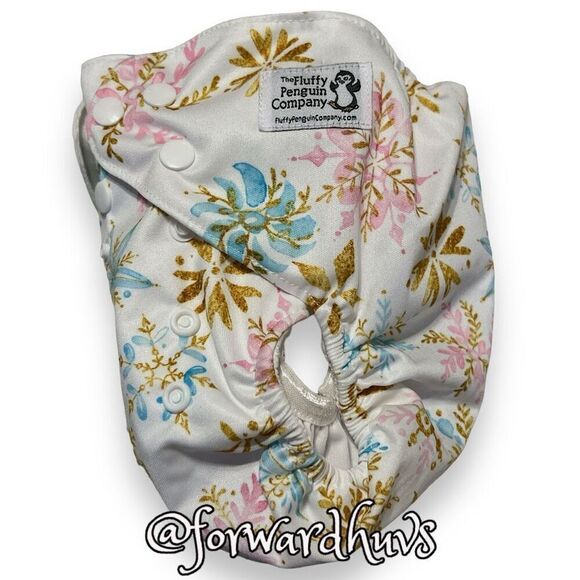 The Fluffy Penguin Diaper Company | Cloth Diaper Cover | Winter Theme - Picture 4 of 8
